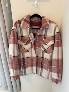Levi's Pink Plaid Lined Jacket